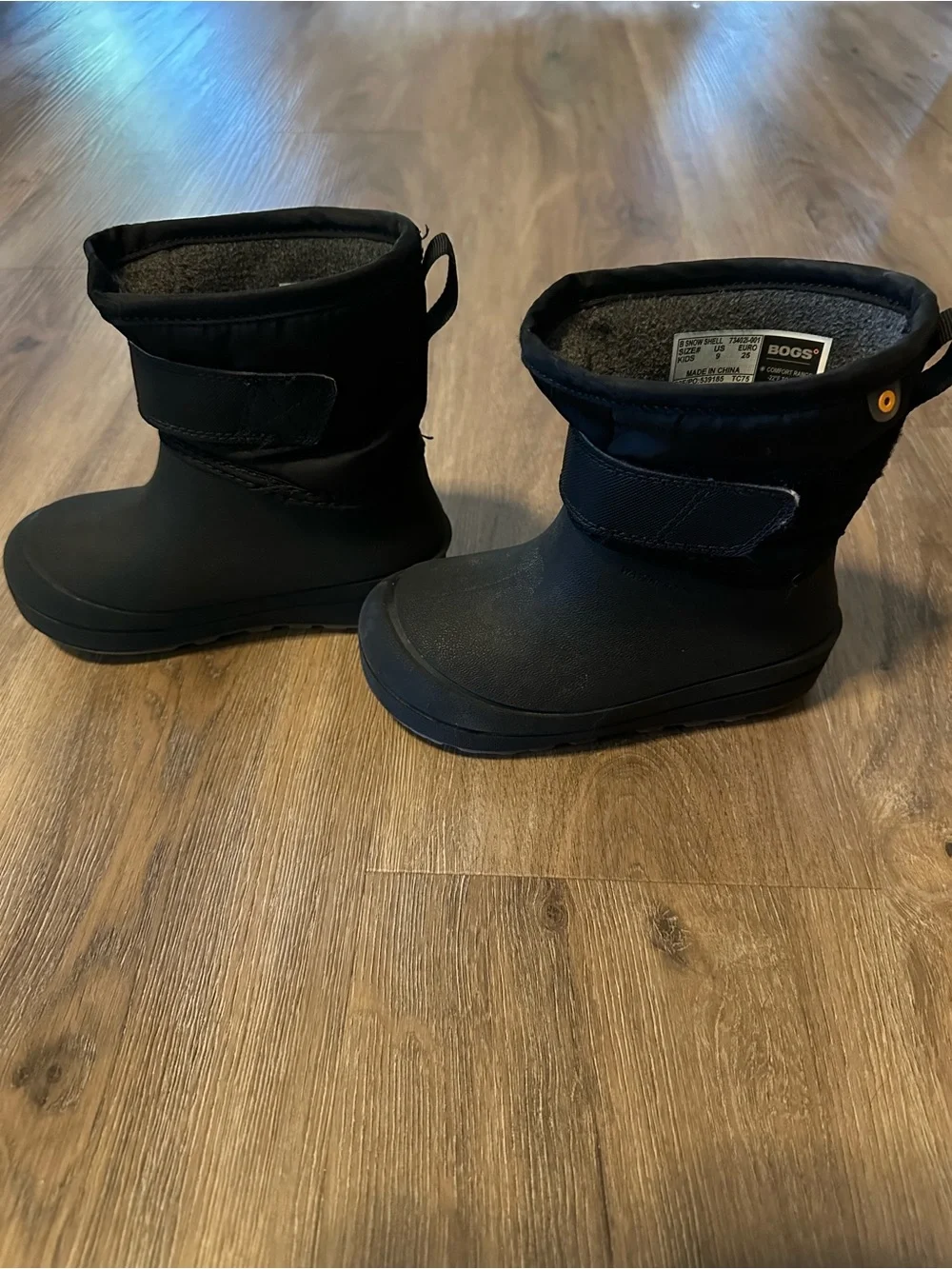 Bogs Kids Black Waterproof Snow Boots